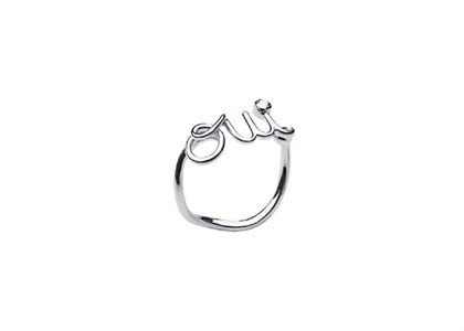 OUI Rhodium Ring